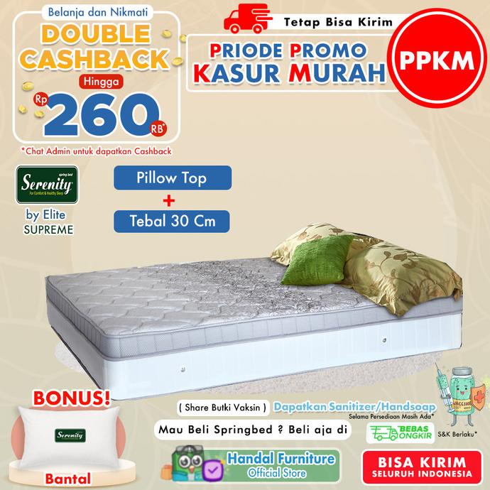 [Sale] Springbed Asli Elite Serenity Supreme 140X200 (Hanya Kasur) [Terlaris]