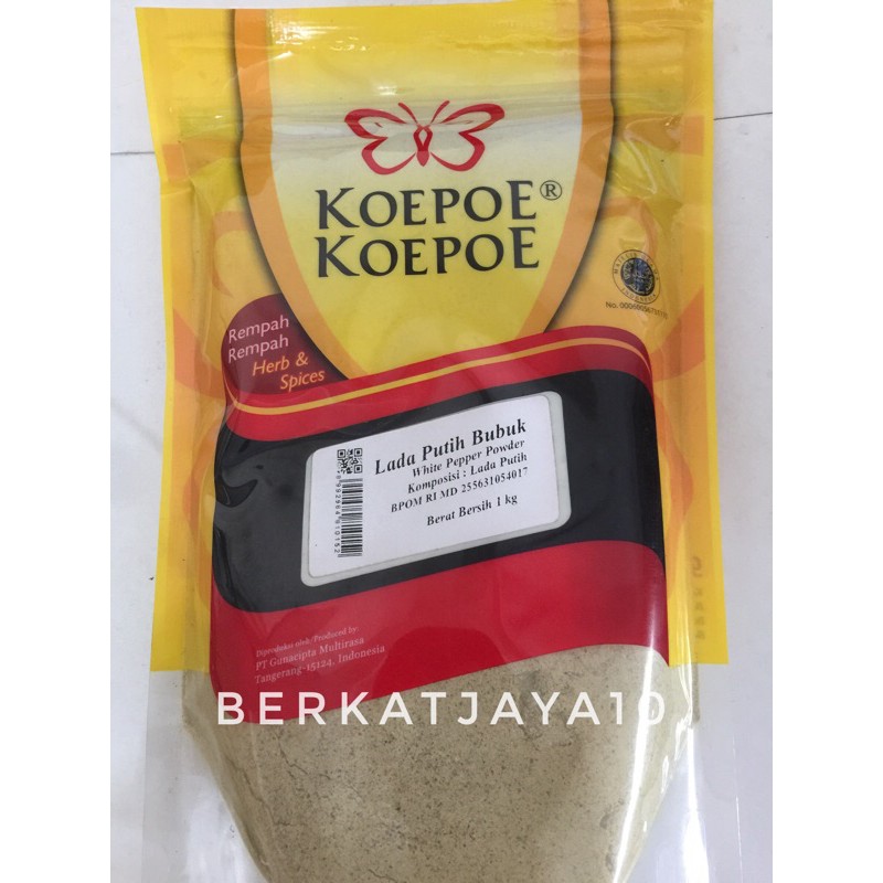 Lada Putih Bubuk  1 kg Koepoe Koepoe White Pepper Powder