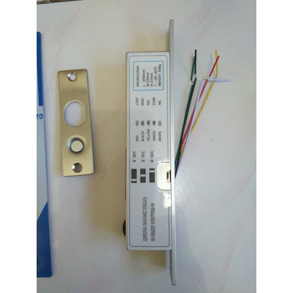 Alat penahan pintu Electric Drop Bolt Lock Delay 5 wire kunci rfid control