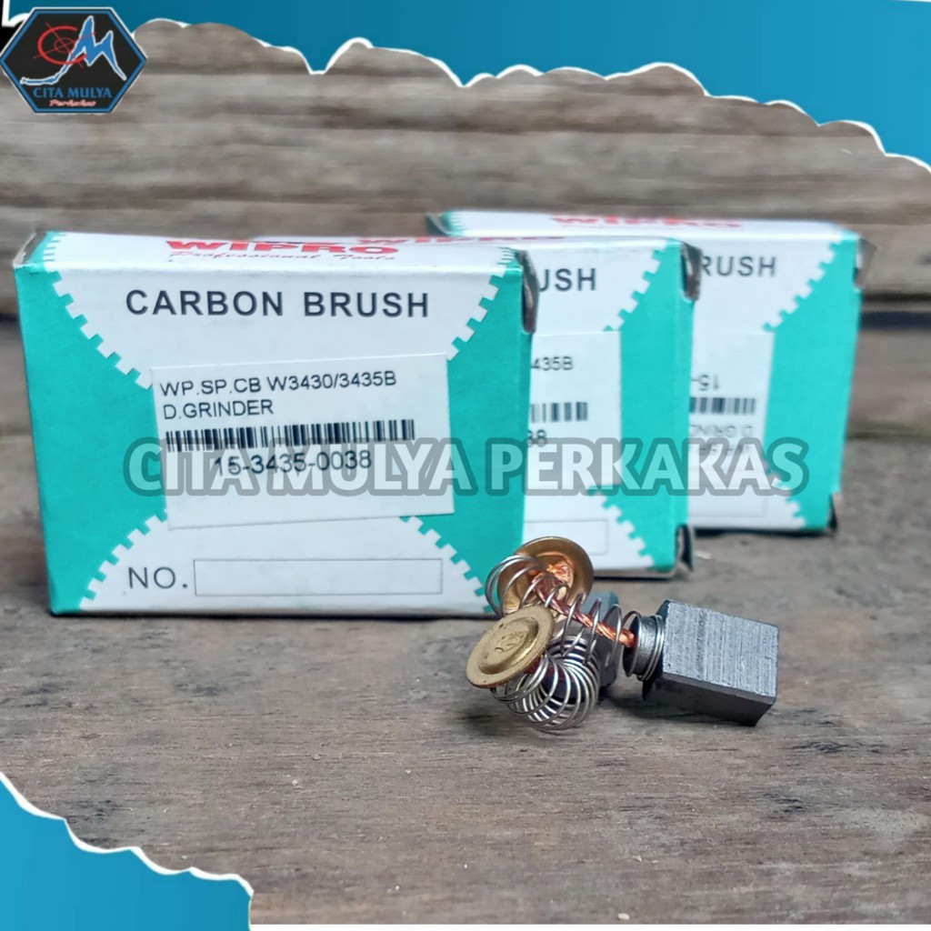 Wipro Carbon Brush / Arang / Brostel W3435B untuk mesin gerinda W3435B