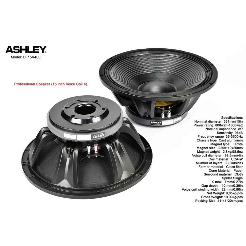 Spiker ashley 15inch komponen spiker ASHLEY LF15V400