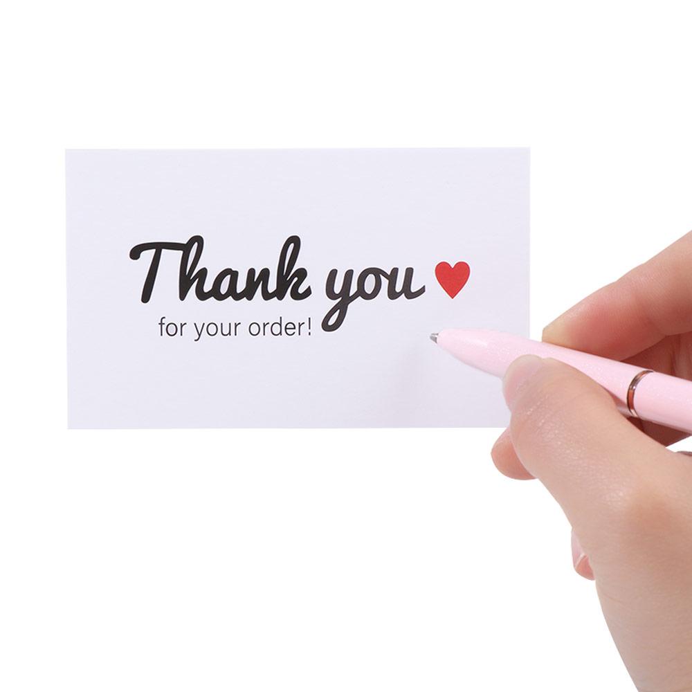 R-flower 30PCS &quot;Terima Kasih Untuk Pesanan Anda&quot; Kartu Packet Puji Label Online Ecer Pink Watercolor