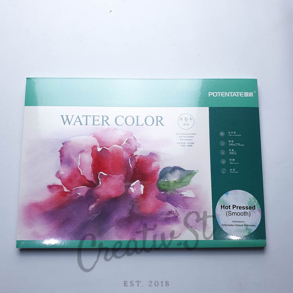 

Potentate Watercolor Pad Smooth Hot Pressed 27 Cm X 19.5 Cm Buku Lukis Cat Air