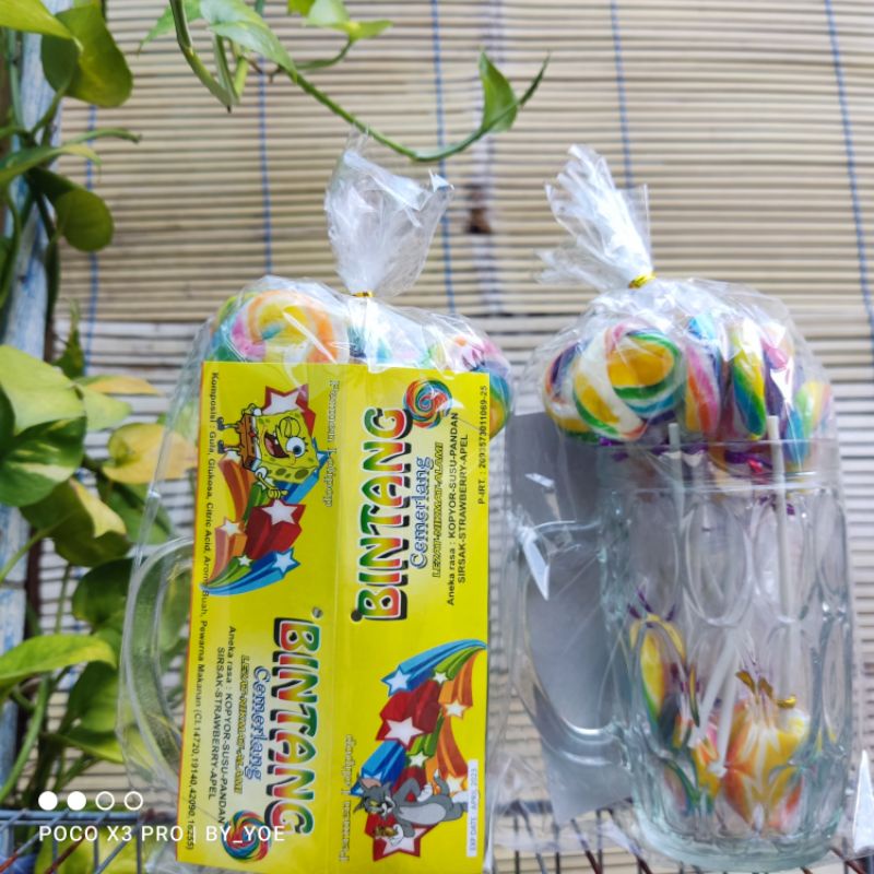

Permen lolipop gelas