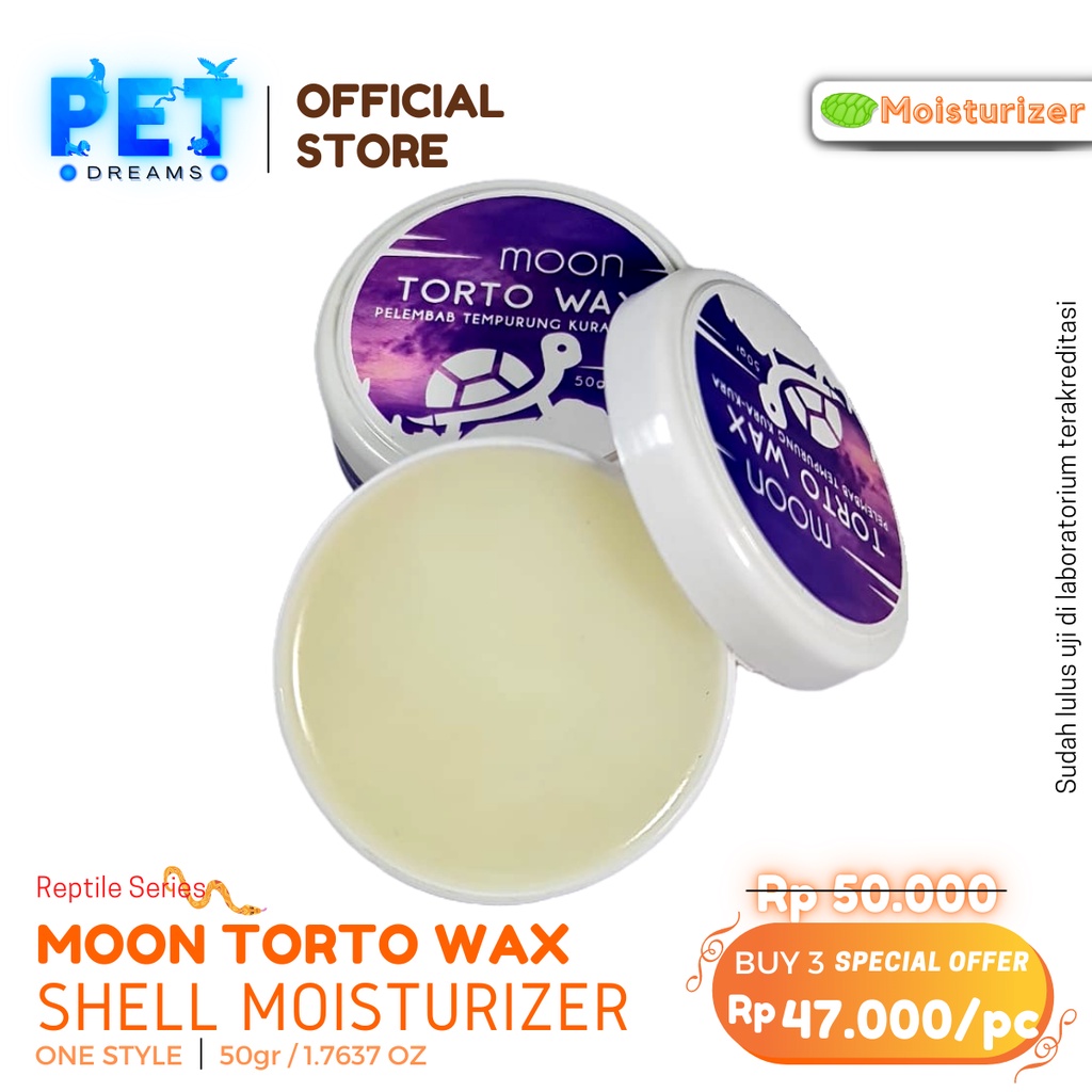 PROMO MOON TORTO WAX SHELL PELEMBAB TEMPURUNG CANGKANG KURA BATOK TORTO SULCATA ISTAR PARDALIS