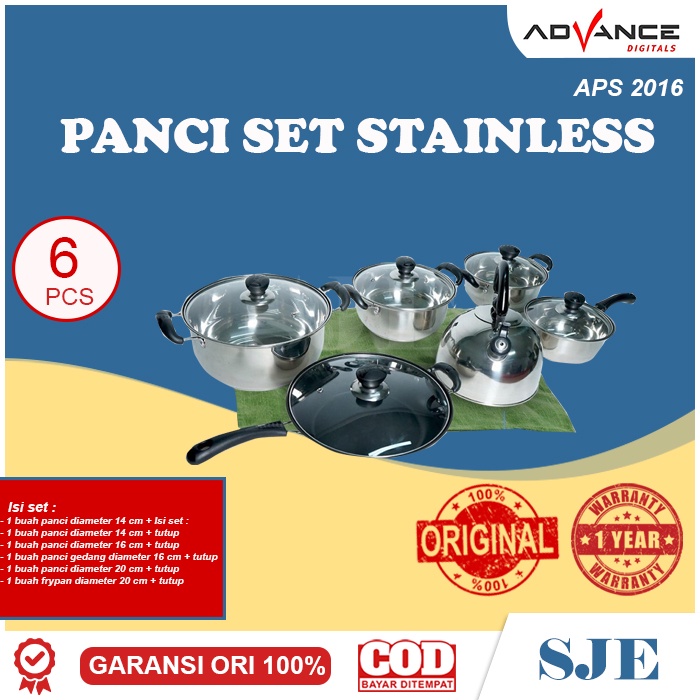 Panci Set Panci Stainless Panci Set Anti Lengket Panci Stainless Tebal Panci Stainless Steel Set