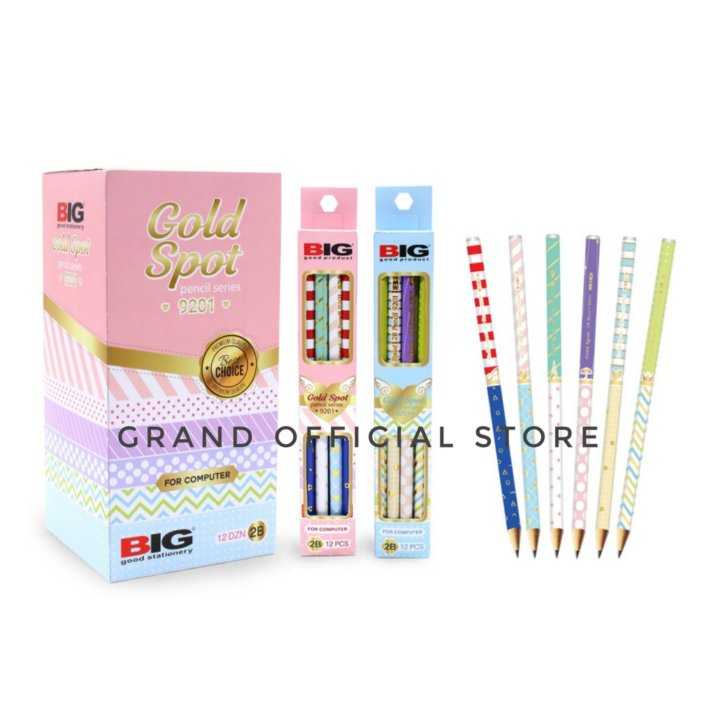 

[GRAND] PENCIL / PENSIL BIG GOLD SPOT 2B / 1PCS