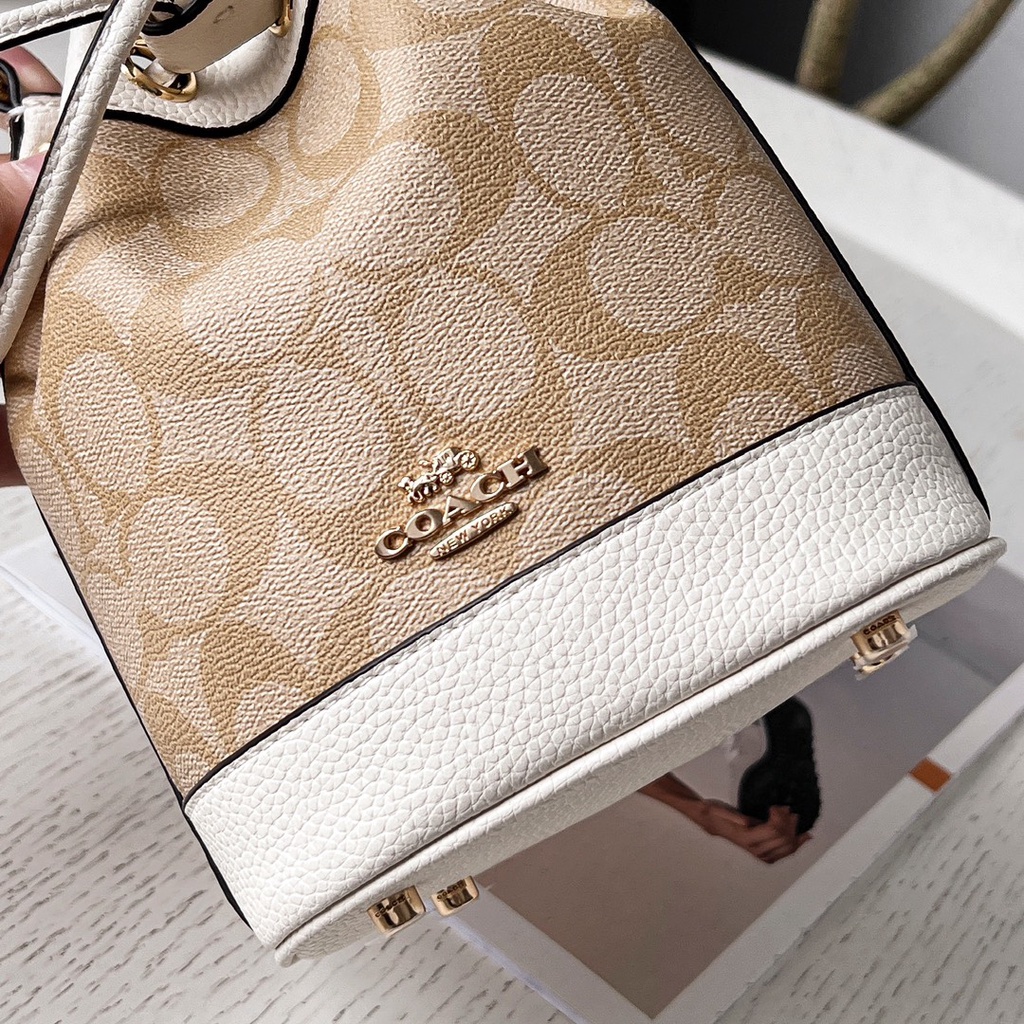 Tas wanita women Mini Demsey Bucket bag signature Jacquard mini bukcet bag 5121 5112 5268