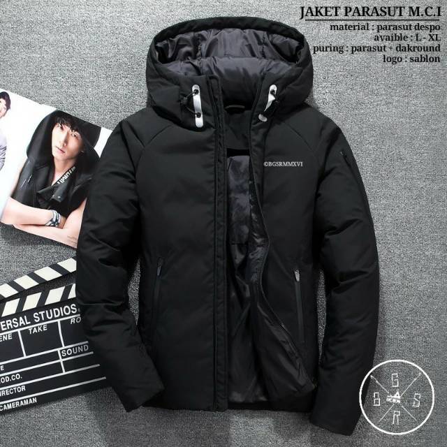 Jaket Hoodie aparasut Pria M.C.I original BGSR