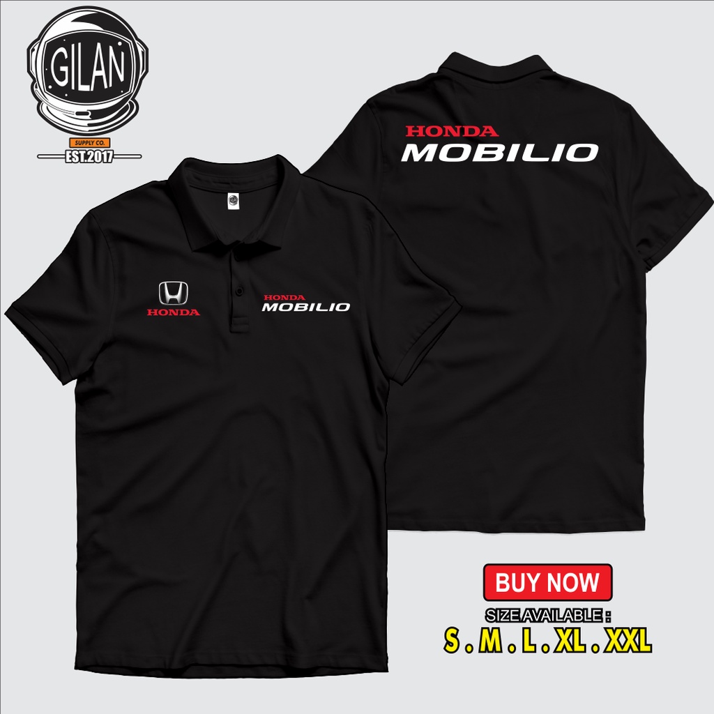 SKZK Polo Shirt Kaos Baju Kerah Pria Dewasa Mobil HONDA MOBILIO Otomotif Seragam Kerja Sales