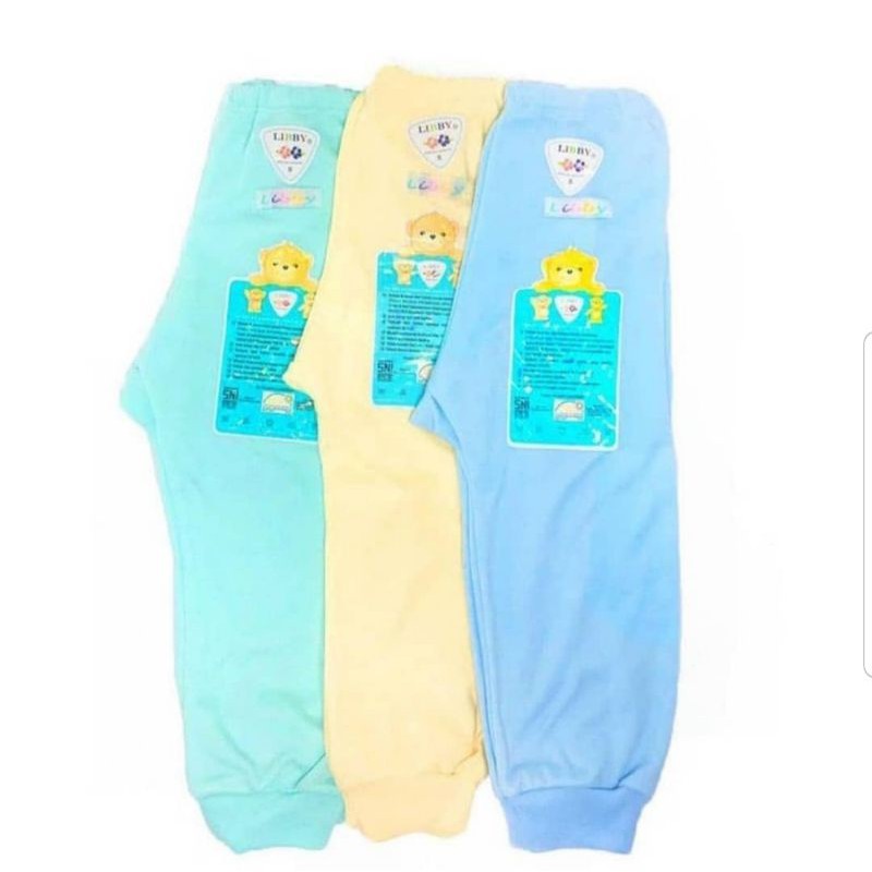 Libby celana panjang warna newborn S M L 3pcs