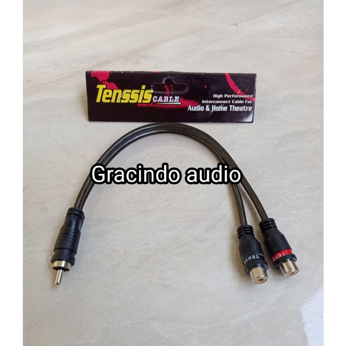 Kabel RCA Audio Cabang Y Tenssis 1 Male to 2 Female