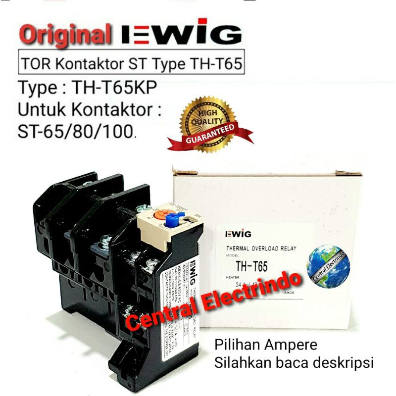 Thermal Overload THT-65 EWIG Untuk Kontaktor ST-65/80/100.