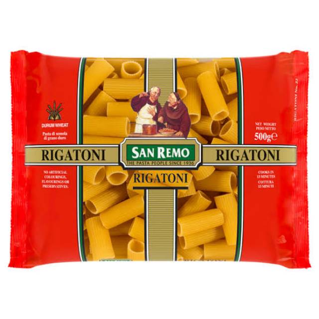 

SANREMO PASTA RIGATONI #22 500 GR