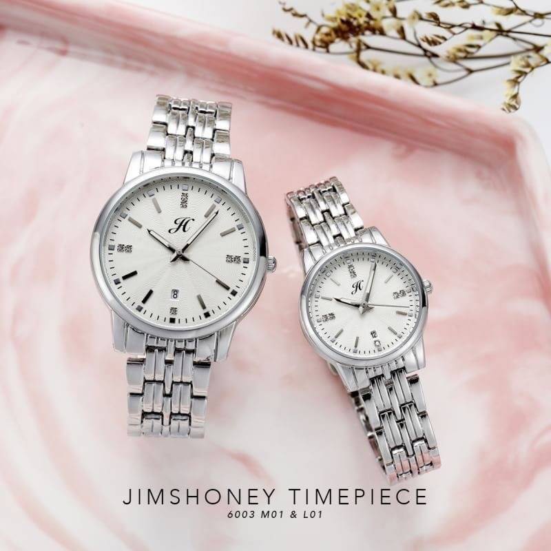 Jims Honey Jam Tangan 6003 Couple Pasangan Pria Wanita Analog Quartz Murah Branded EleganJH