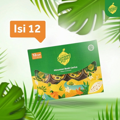 Manisan Buah Carica Sumbing Segar Box Isi 12 Cups 120 gr