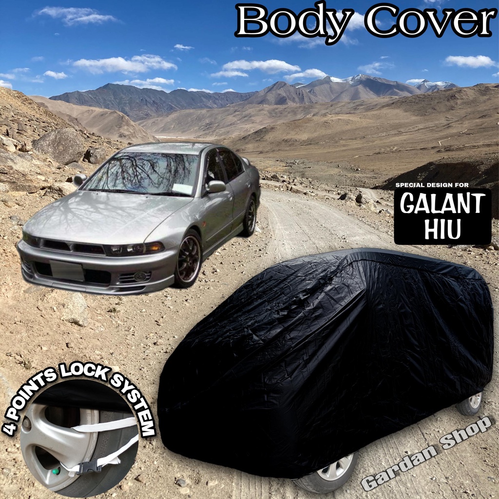 Sarung Mobil GALANT HIU Hitam POLOS Body Cover Galant Hiu Full Black