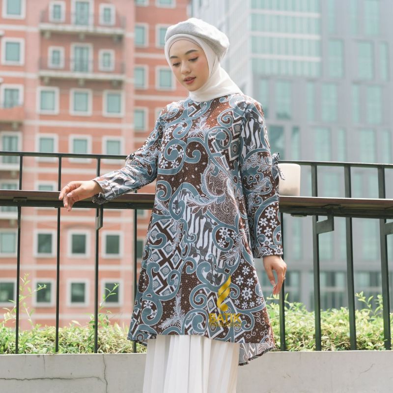 PRABUSENO // NINGRUM TUNIK BATIK WANITA PRABUSENO ORIGINAL MODERN PREMIUM