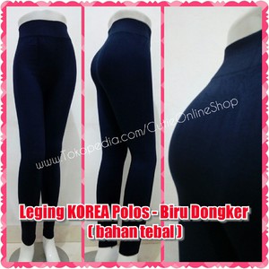 Celana Leging KOREA Polos - Biru Dongker (bahan tebal)
