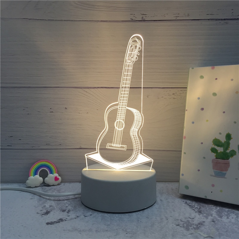 Lampu Akrilik 3D Kreatif Lampu Malam LED Novelty Illusion Night Lamp 3D Illusion Lampu Meja Untuk Lampu Hias Rumah