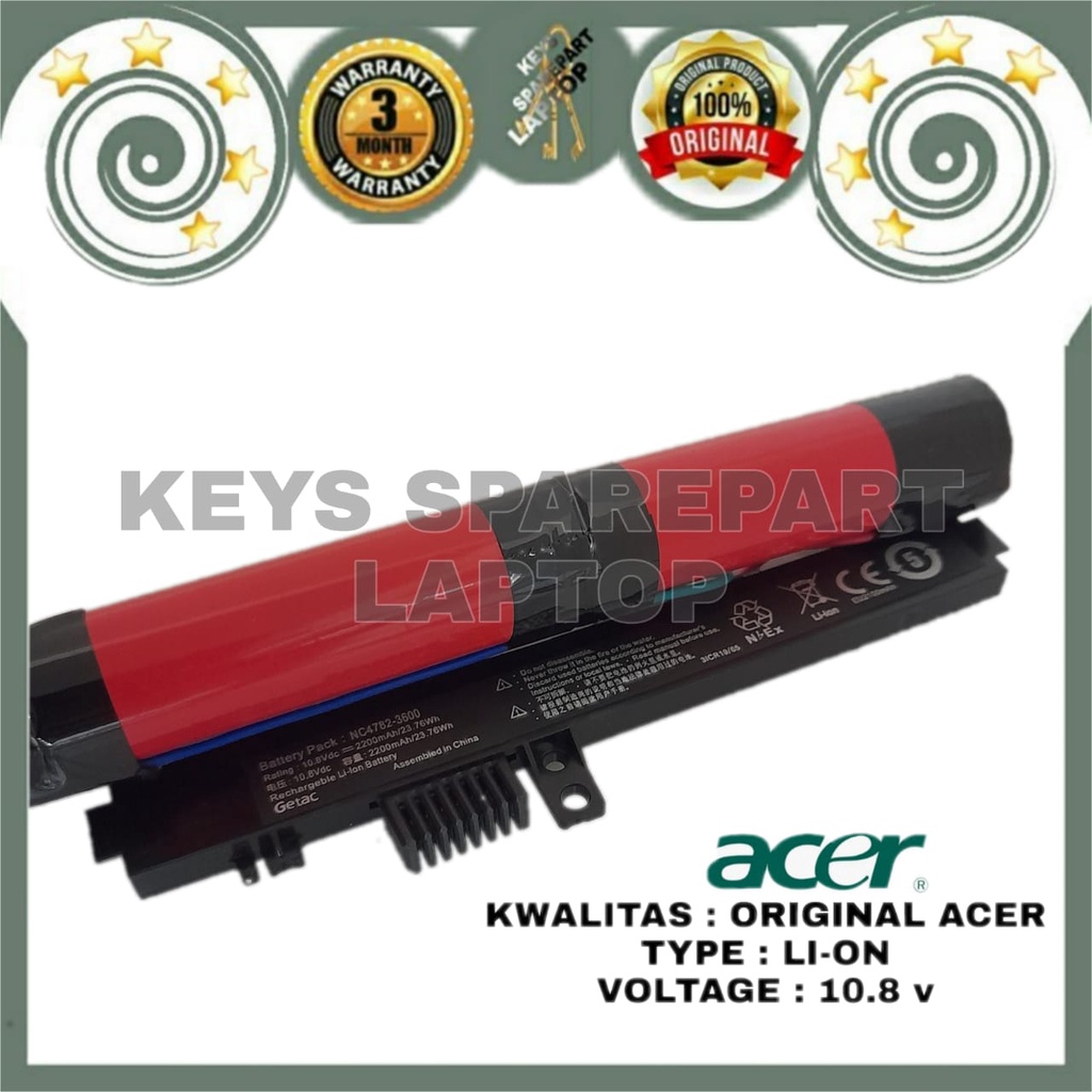 Baterai batre battery Laptop ACER aspire ONE 14 14Z Z1401 Z1401-38GR NC4782-3600 z1401-C9UE Z3-451 Z1-401-C91N 14 Q4Z ORIGINAL