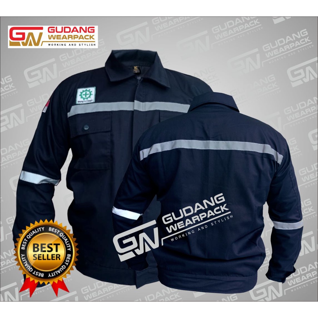 Gudang Wearpack - Baju Kerja Seragam Proyek Warna Dongker Polos