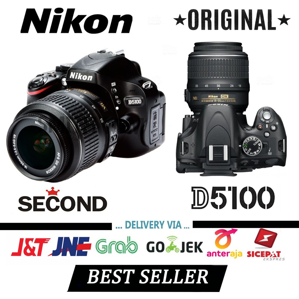 NIKON CAMERA D5100 KIT 18-55MM Second Mulus Bergaransi