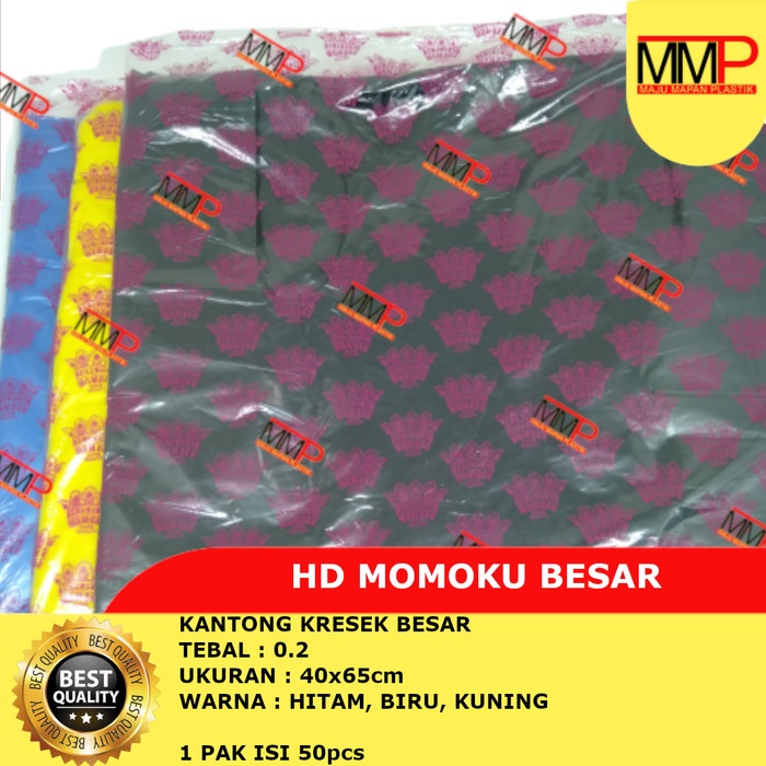

NEW Tas Kresek Besar 40x65x02 MOMOKU / isi 50 pcs - Biru