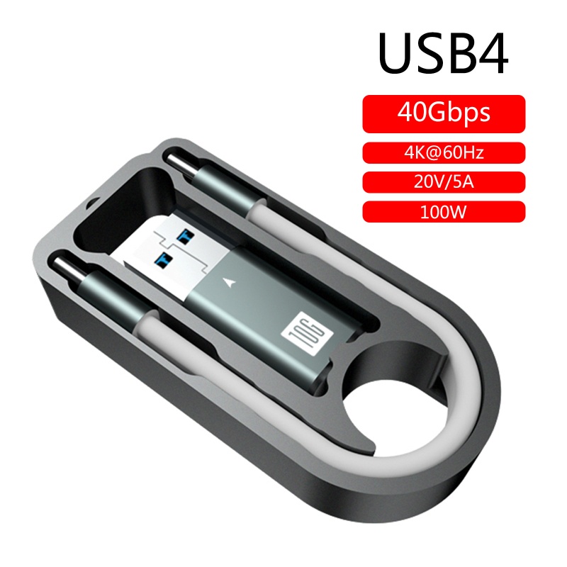 Btsg Kabel USB C Pendek, Kabel Fleksibel USB C Ke USB C Mendukung Thunderrate4Per3, USB4, PD