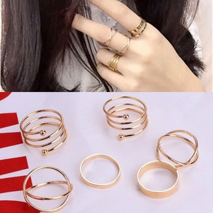 Gaya Korea berbentuk V desain tertanam Berlian kecil cincin sederhana ekor cincin ornamen hot barang