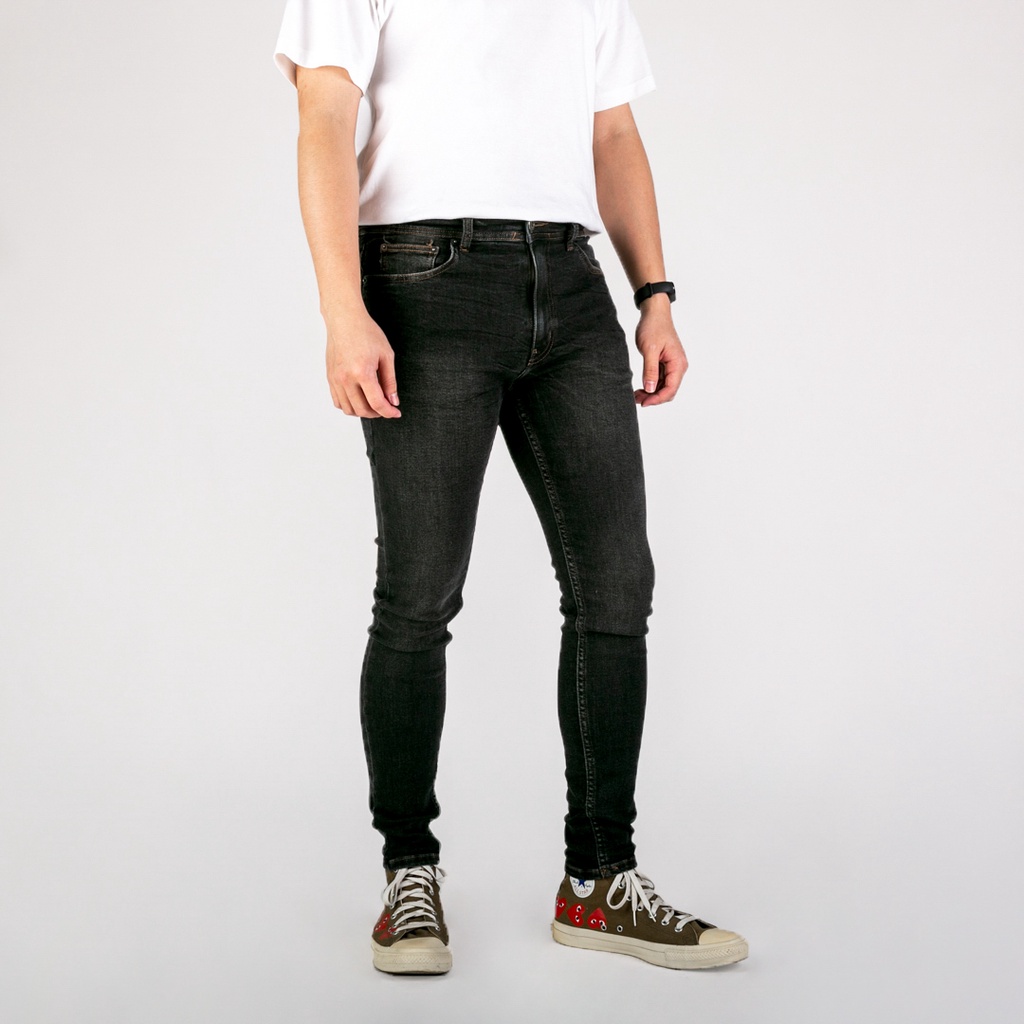 UNITEDJEANS - Celana Slim Fit Jeans Pria Bahan Stretch Denim - Exodius Black - (UJ-30)