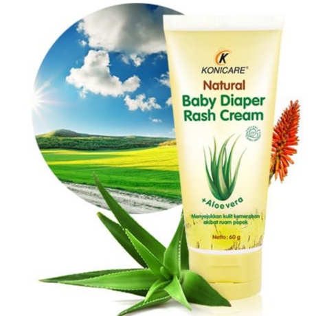 Konicare Natural Baby Diaper Rash Cream Aloevera 60GR/popokcibarusah