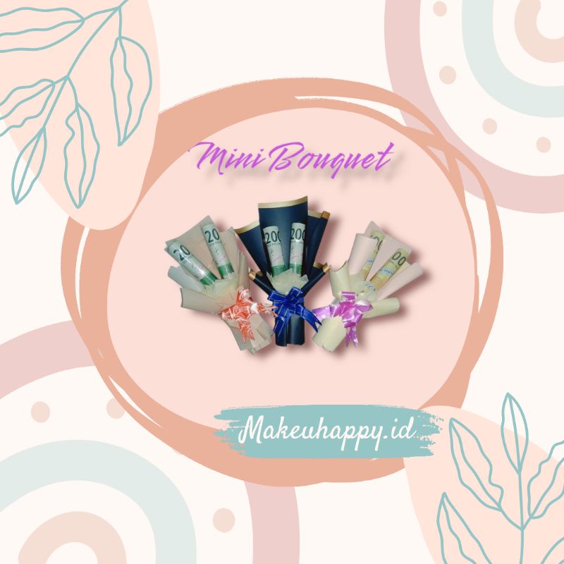 Angpao Mini Bouquet/kerangka Mini Buket/ Money Bouquet/ Buket uang mini