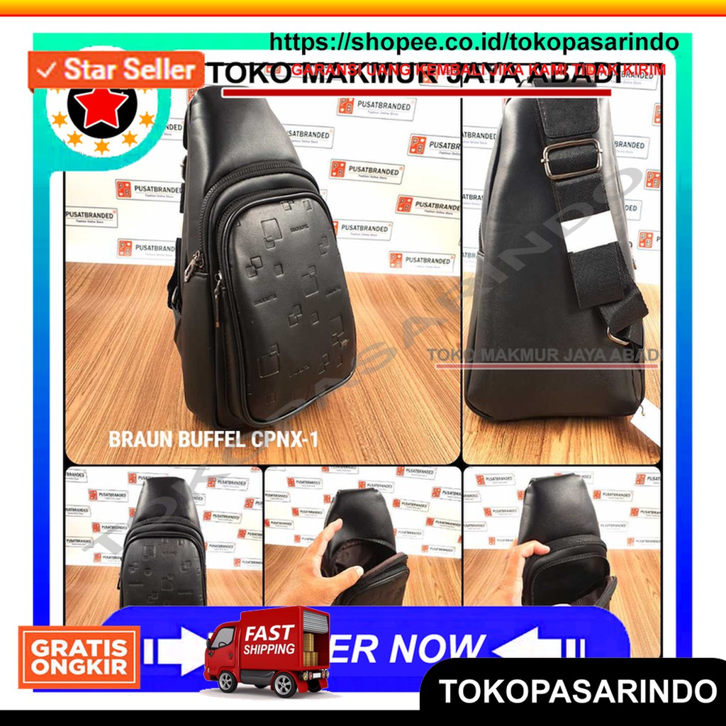 Tas Selempang Cowok Tas Selempang Pria Import Branded Braun Buffel