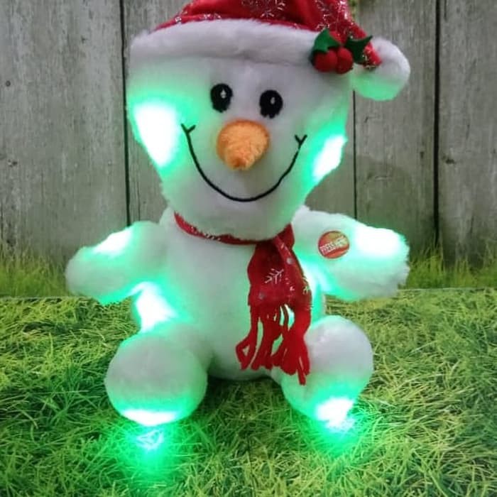 barokah boneka snowman lampu christmas natal