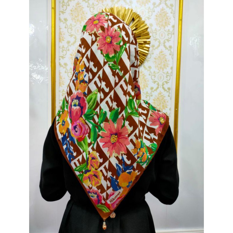 NENIKU Jilbab segi empat Hikmat Fashion S1084 brown