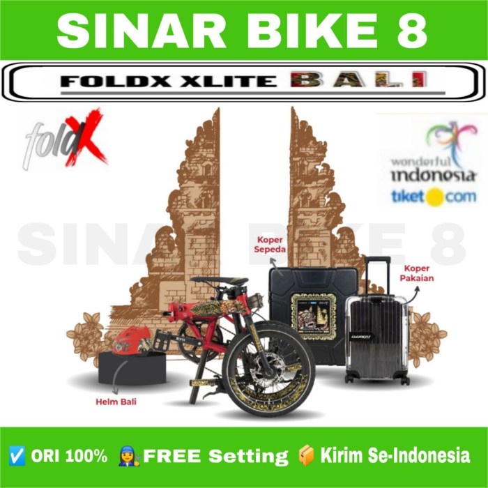 Sepeda Lipat Ukuran 16 Inch ELEMENT FOLDX XLITE 10 Speed Edisi BALI Folding Bike