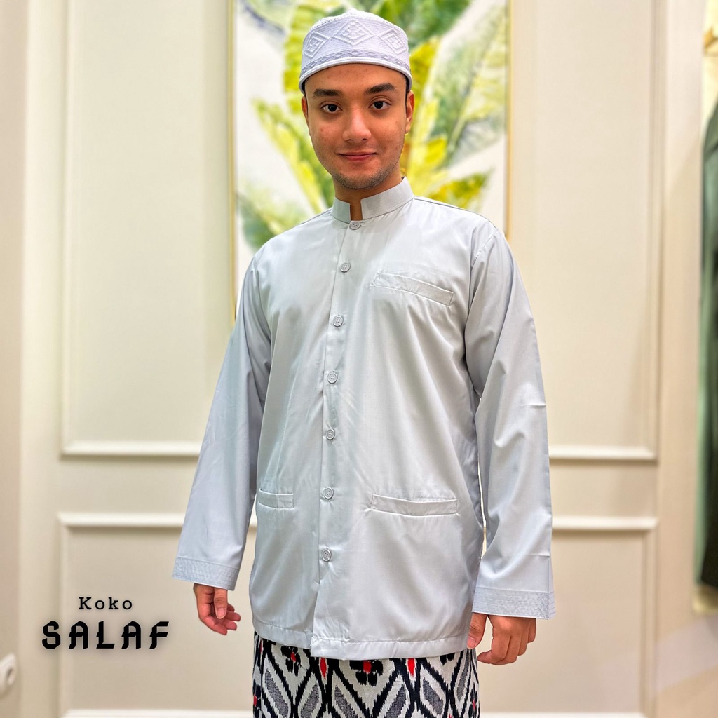 Koko Salaf Lengan Panjang Babagaf Fashion Muslim Pria Dewasa Model Haibah