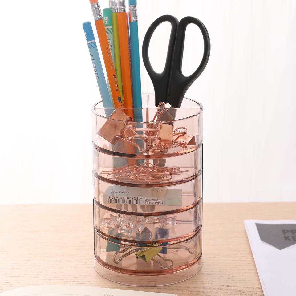 

PTMX Deli Tempat Ballpen Desk Organizer 4 laci yang dapat di putar Bahan berkualitas tahan lama E904 [wb -903]