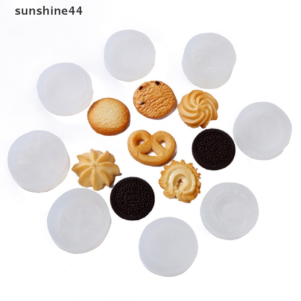 Sunshine Cetakan Resin DIY Bentuk Cookies Bahan Silikon