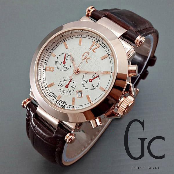 Jam Tangan Wanita / Cewek Guess Colletion Gc Marina Kulit Coklat