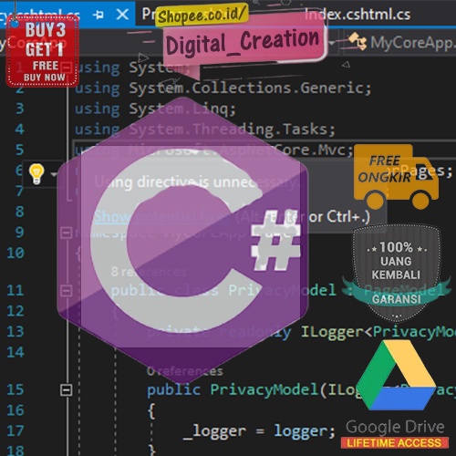 Belajar Kursus Pemrograman Visual C# Untuk Pemula Mastery | Full Update | Ci Sharp | Si Sharp