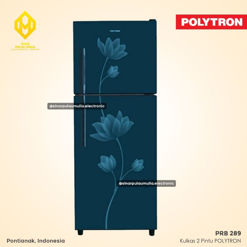 Polytron Kulkas 2 Pintu 240 Liter [Jumbo Freezer] - PRB 289 / PRB289