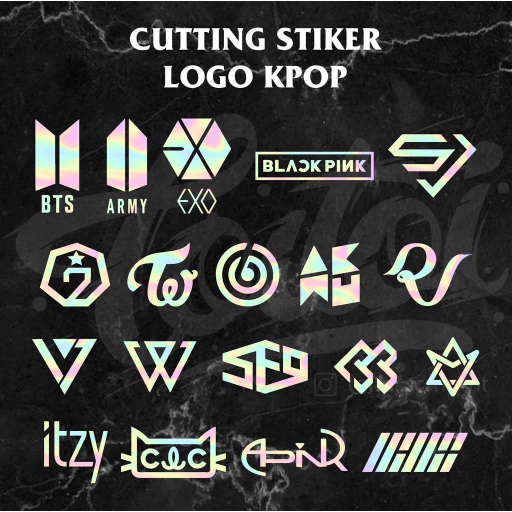 

STIKER LOGO KPOP HOLOGRAM, STIKER BTS, STIKER ARMY
