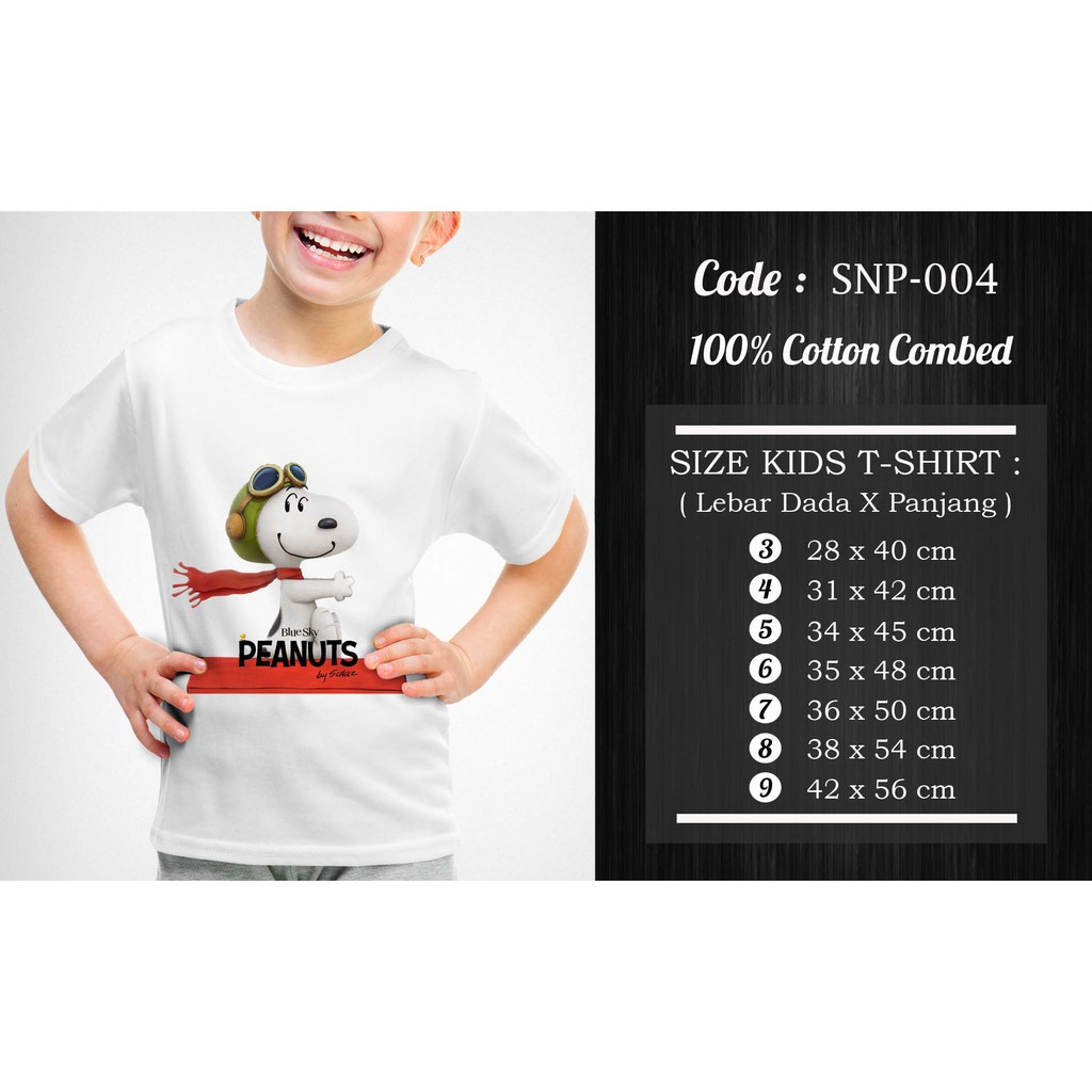 [FREE NAMA!!] Kaos Anak &amp; Family Snoopy 100% COTTON PREMIUM