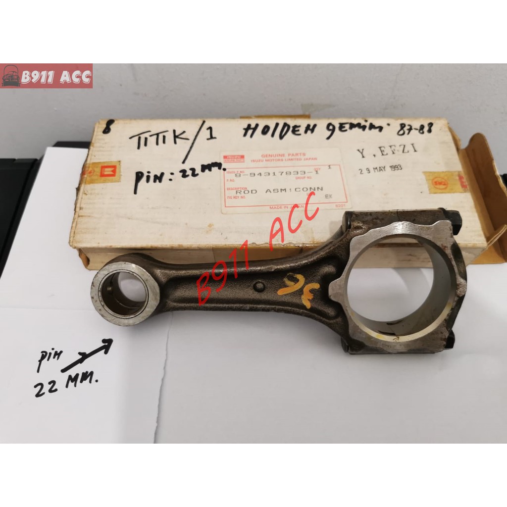 STANG SEHER PISTON HOLDEN GEMINI 1987 1988 PEN 22 MM