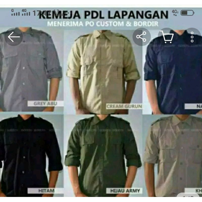 KEMEJA PDL LAPANGAN OUTDOR