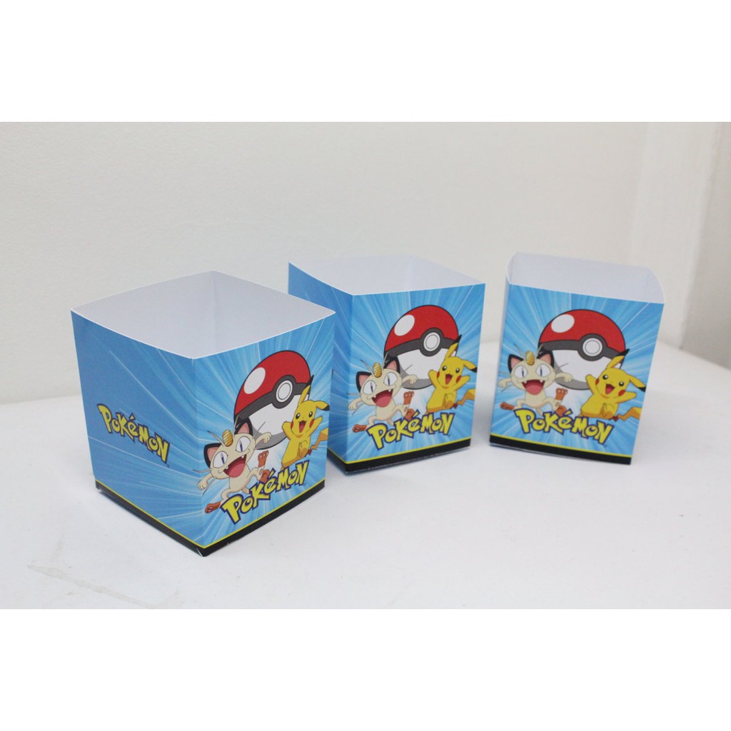 popcorn box pokemon / wadah popcorn box pokemon / popcorn box ultah custom nama