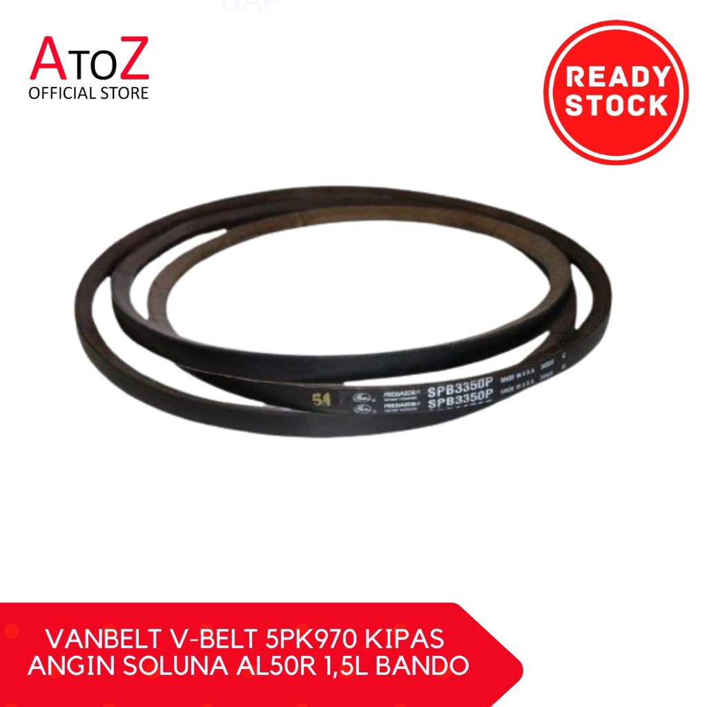 VanBelt - V Belt - Fan Belt V-BELT 5PK970 KIPAS ANGIN SOLUNA AL50R 1,5L BANDO
