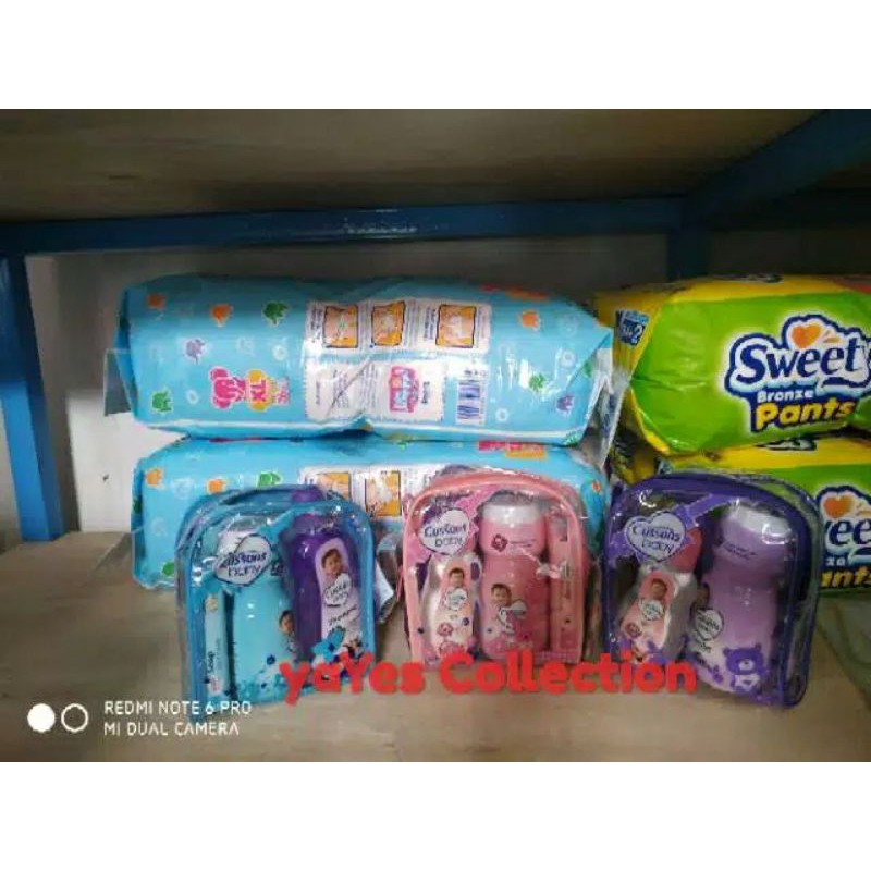 Cussons mini bag Paket Hemat Perlengkapan bayi kado cuson Cusons isi 4 Soap Sabun Powder Bedak Baby Oil Shampoo sampo